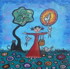 colorful bird feeding