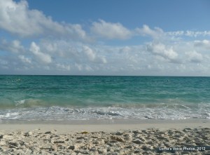The sand felt like baby powder between my toes.