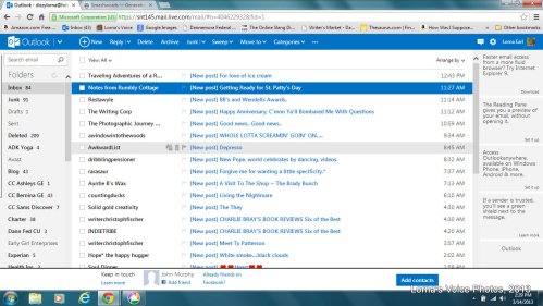 Notice the number of unread emails. This is after I have deleted or handled all of the non-WordPress post-related notices. 