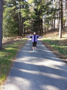 The utility road I took to get to the Kripalu campus.