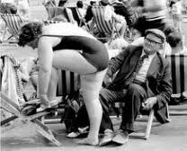 Yes, Ma'am! My intentions are entirely honorable. I just want to make sure the lady here doesn't lose her balance. That's all.