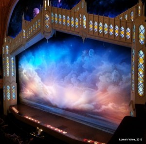 View of the stage before the announcement about no photos...