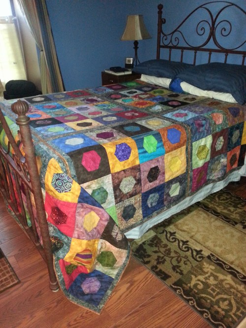 I finally made a bed-sized quilt for me! (And Phil, of course...)