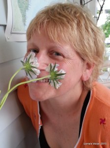 I should look happy. I was in Bar Harbor, Maine with my Honey when I still an East Coast gal with hair.