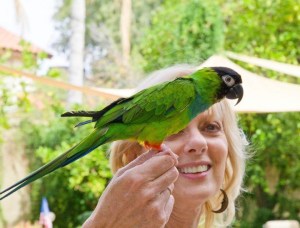As you can see, she love birds. Bird love is, like, intense. This woman is capable of major passion.