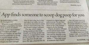 Introducing Pooper Uber! I don't think that's what these entrepreneurs in the world of doggie doodoo are calling it, but it works the same way. Uber Scoopers are piling up for test runs in San Francisco, LA, and NYC. 